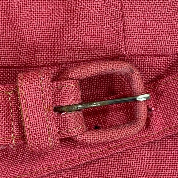 Vintage 50s Presige Junior of New York Womens Dress | Pink | Pockets Belted - Picture 9 of 14